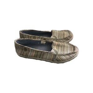 IKONIK Women's Slip-On Loafers Size 10 Multicolor‎ Striped Casual Comfort Shoes